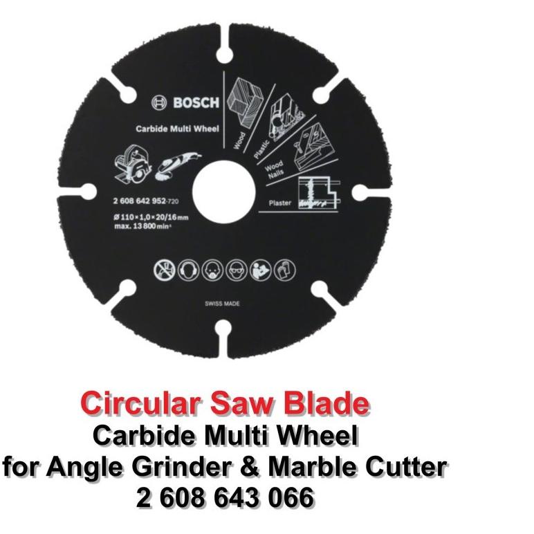 ✯ BOSCH Mata Gerinda Carbide Potong MULTI 4" untuk BESI KAYU BETON PVC ➦