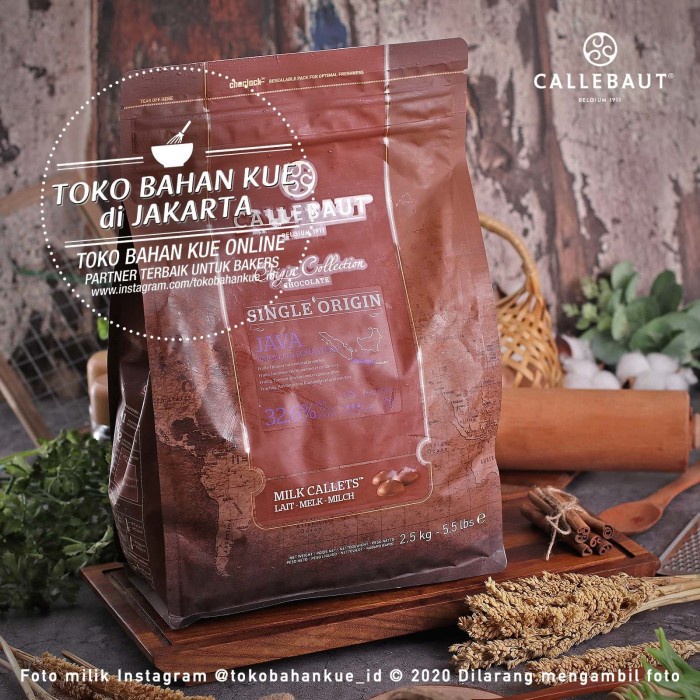 

Callebaut JAVA 32,6% 500gr Milk Chocolate Couverture Coin Cokelat Susu