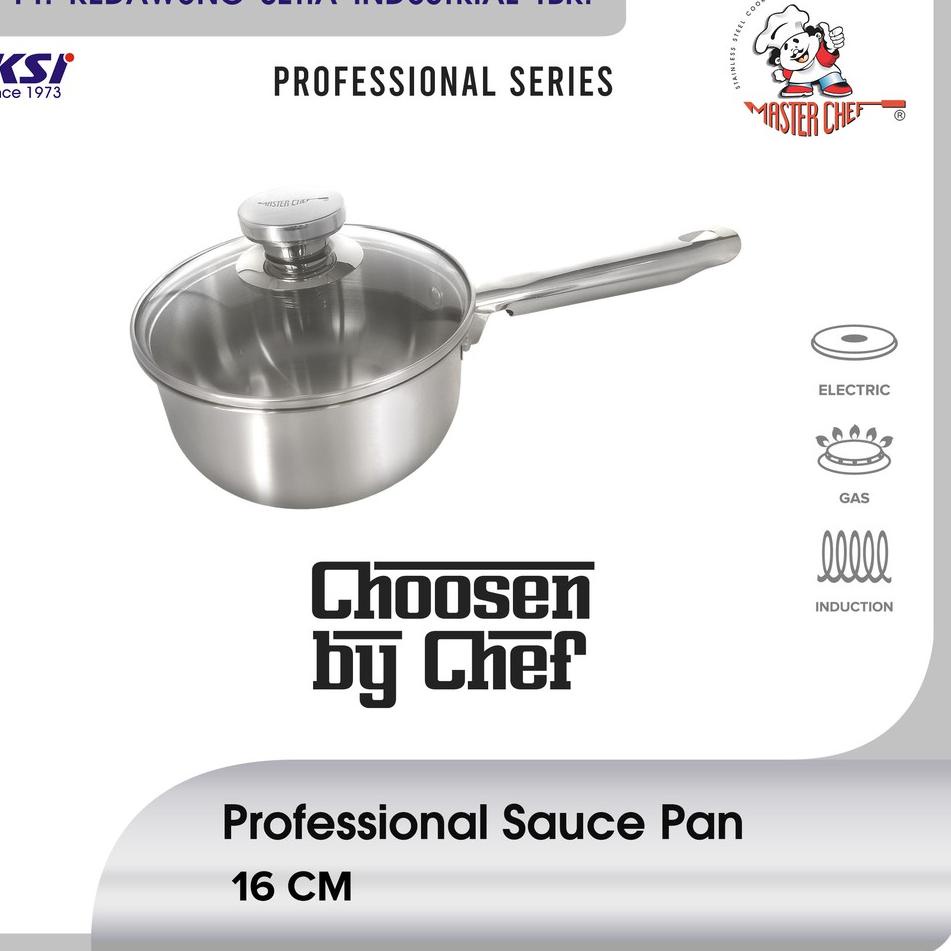 ➢ Master Chef Sauce Pan 16 cm Professional Series Panci Stainless Steel ♣