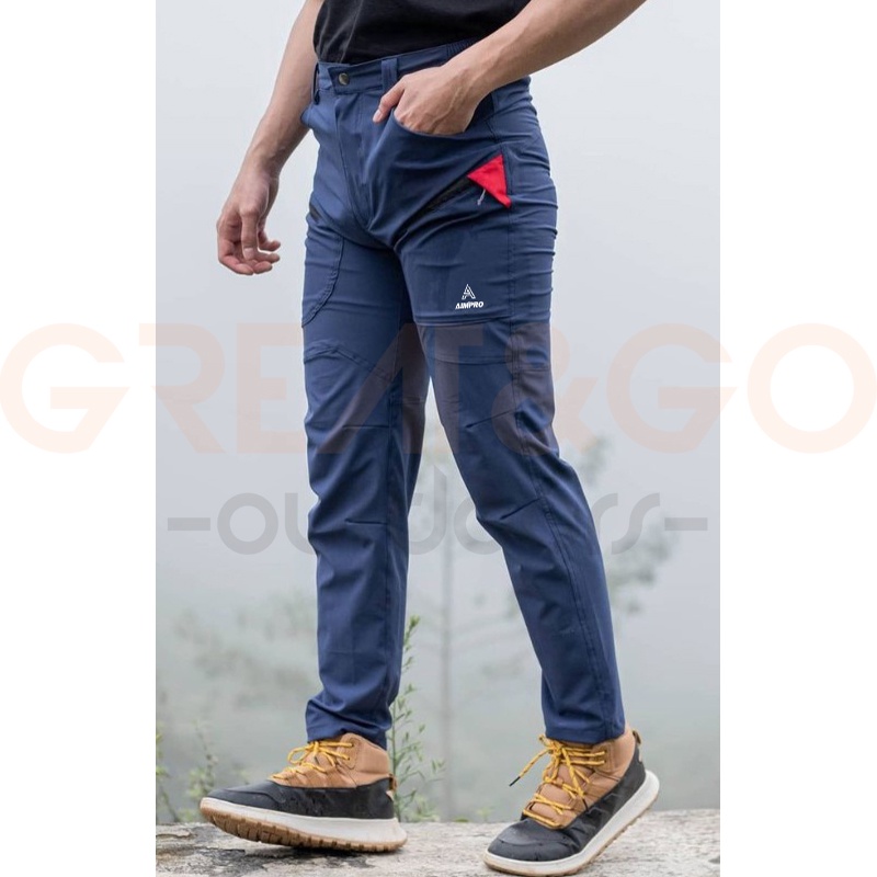 Celana Gunung Pria Panjang Quick Dry Celana Hiking Outdoor Stretch Celana Tactical Panjang Aimpro