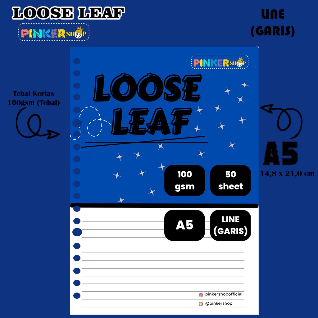 

Loose Leaf A5 - HVS 100Gsm - Kertas Binder by pinkershop