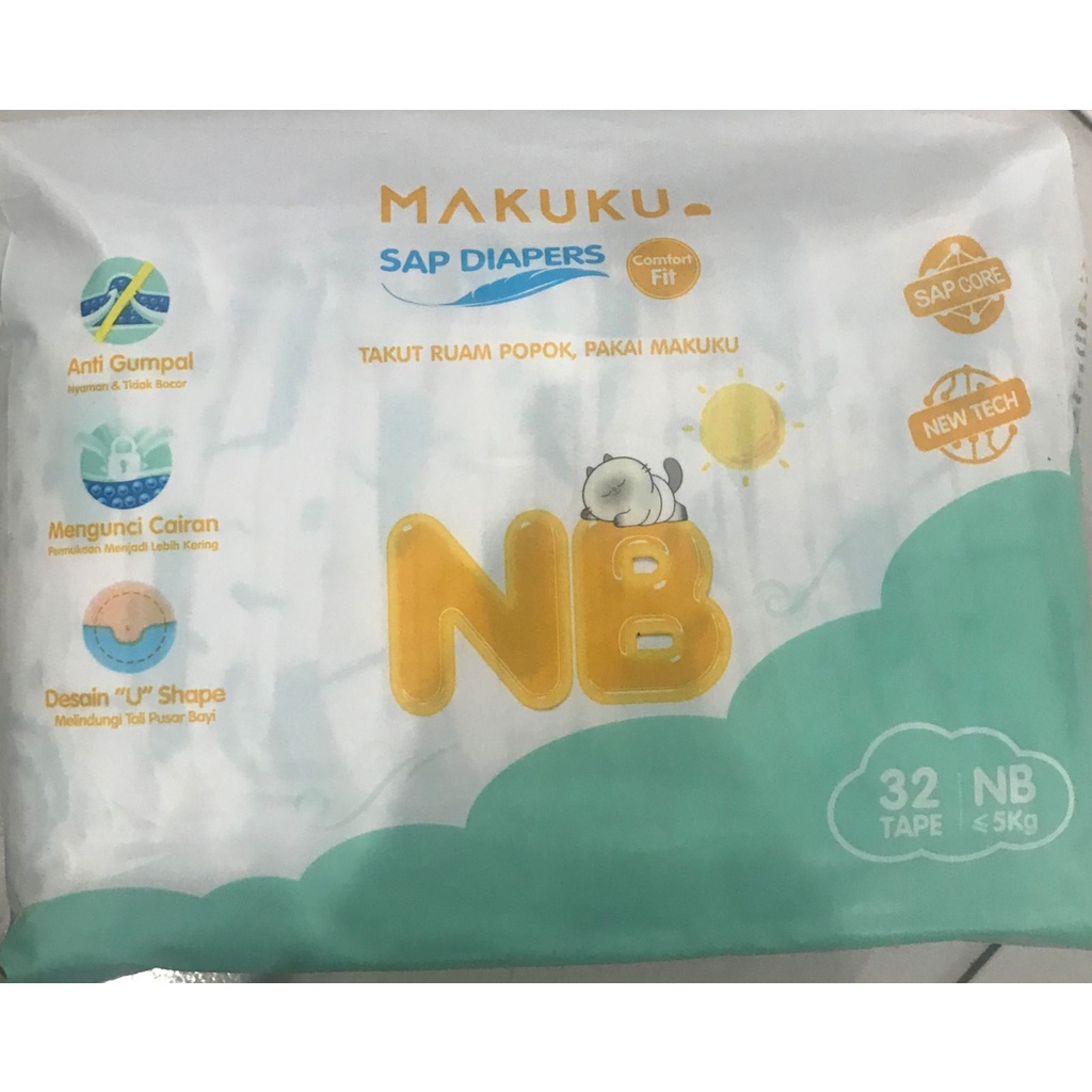 Makuku SAP Diapers Comfort Fit NB/S/M/L/XL/XXL