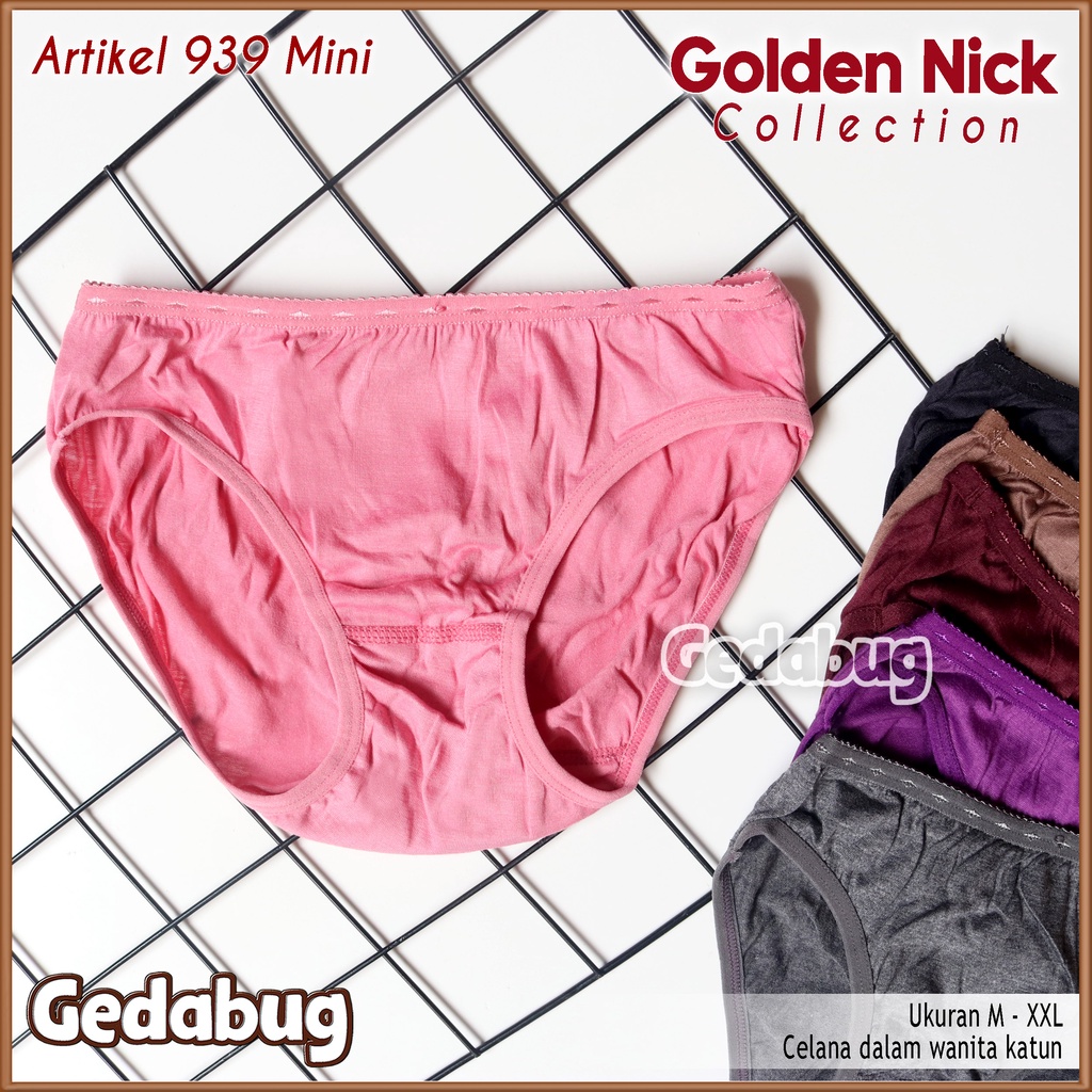 3 Pcs - CD Wanita Golden Nick 939 Gelap Cutting Mini | Celana dalam wanita dewasa &amp; Remaja | Gedabug