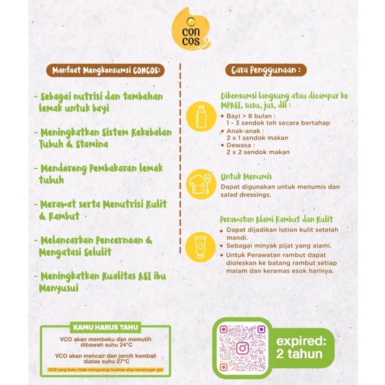 ConCos VCO Virgin Coconut Oil, Minyak Kelapa