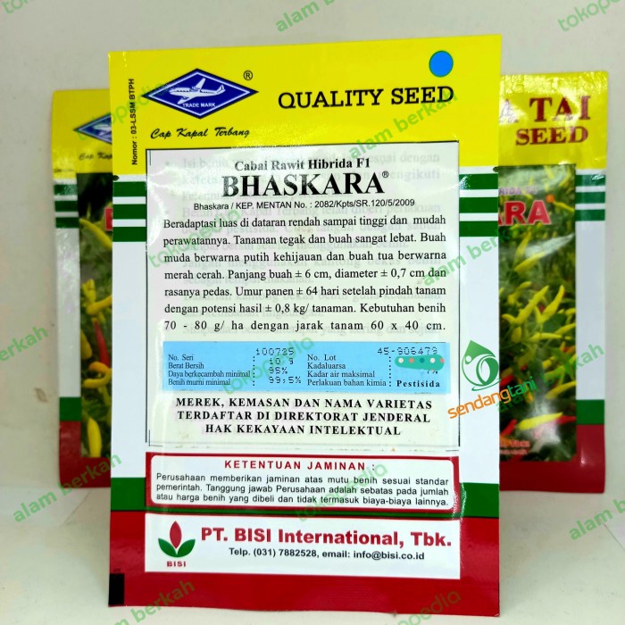BHASKARA F1 10 gr Benih Bibit Cabe Rawit Merah Hibrida Bisi