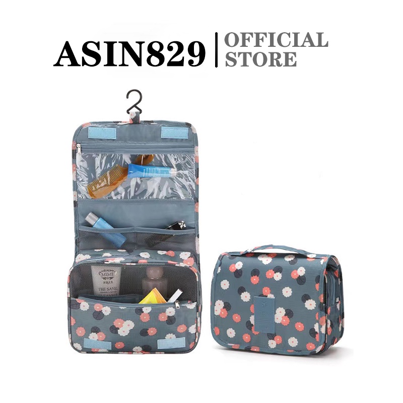 ASIN829 Design Hanging Washbag Toiletry Travel Bag Tas Alat Mandi Kosmetik T260 toiletries Bag Gantung tas toilet kosmetik  travel mate tas korea tas makeup