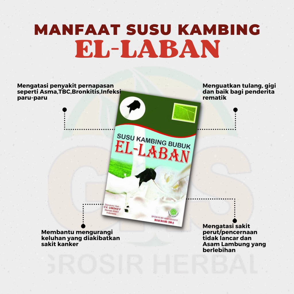 

Susu Kambing Bubuk EL-Laban Susu Kambing bubuk El Laban Original