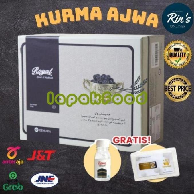 

KURMA KURMA ROYAL AJWA AL MADINAH 850GR PREMIUM - KORMA NABI ORIGINAL EL09I09A82L