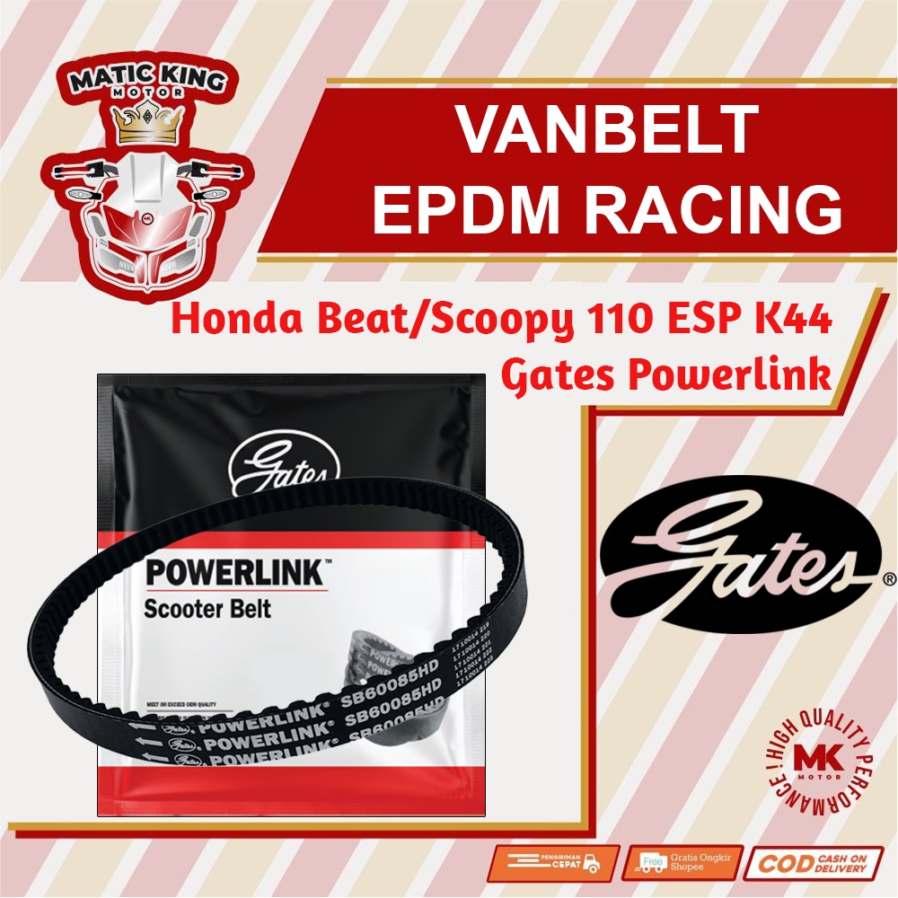 Vanbelt V belt Fanbelt Beat Fi ESP Scoopy Fi Spacy Fi Gates Powerlink Made in Thailand