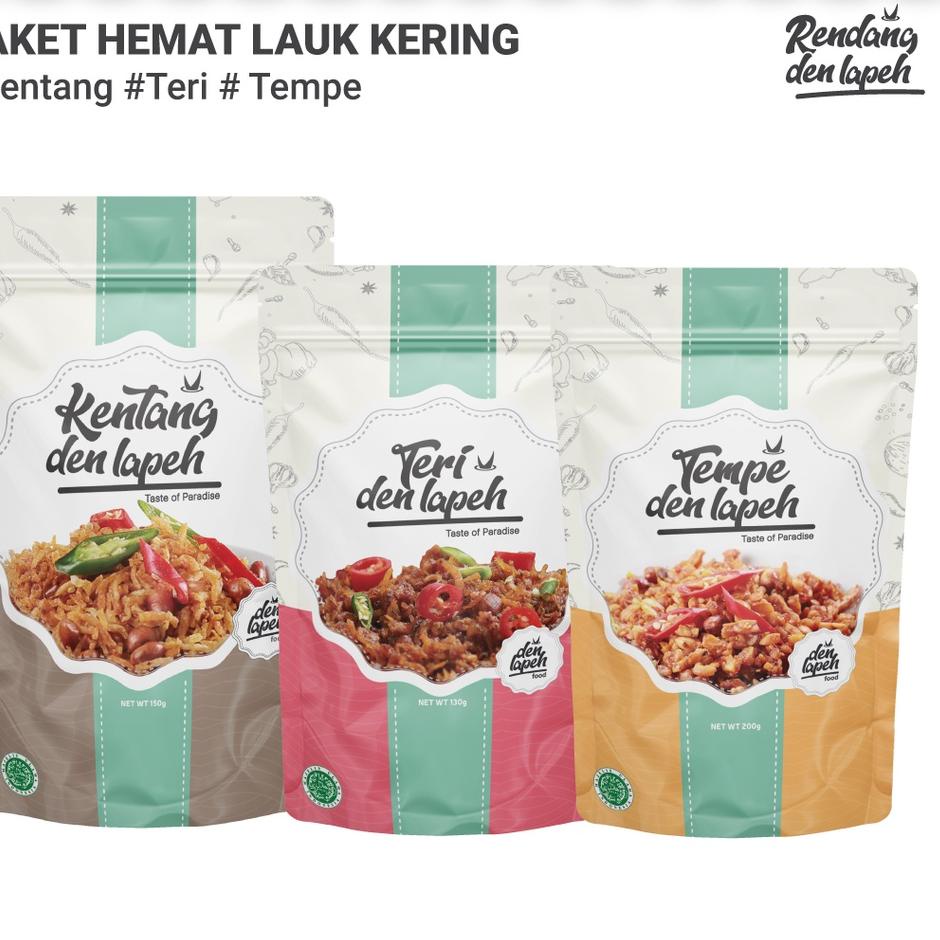 

♀ PAKET HEMAT LAUK KERING BEST SELLER | KENTANG & TERI BALADO & OREK TEMPE ✦