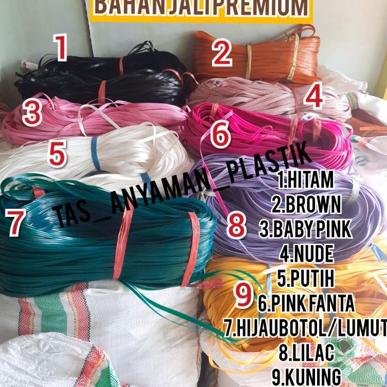 ➚ Y35 Bahan Tas Anyaman Jali Plastik Super Premium Tas Anyaman Embos ฿