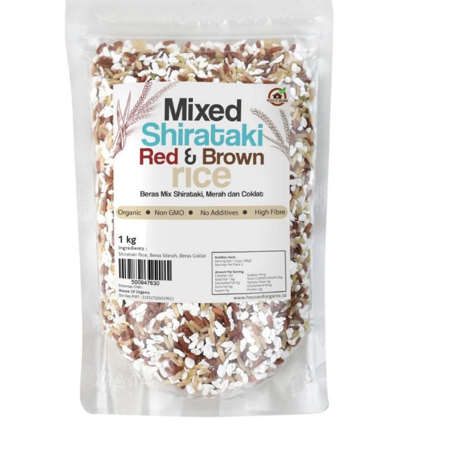 

♣ House Of Organix Mixed Shirataki , Red And Brown Rice 1 Kg ♤