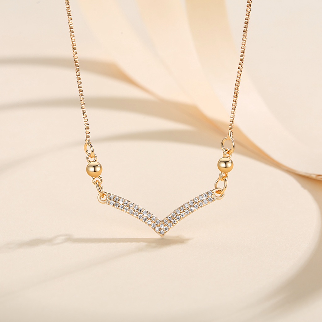 Y964 【Barang spot】Kalung Wanita Fuji Italia Kalung Titanium Wanita Anti Karat Lapis Emas 18K Perhiasan Aksesoris Fashion