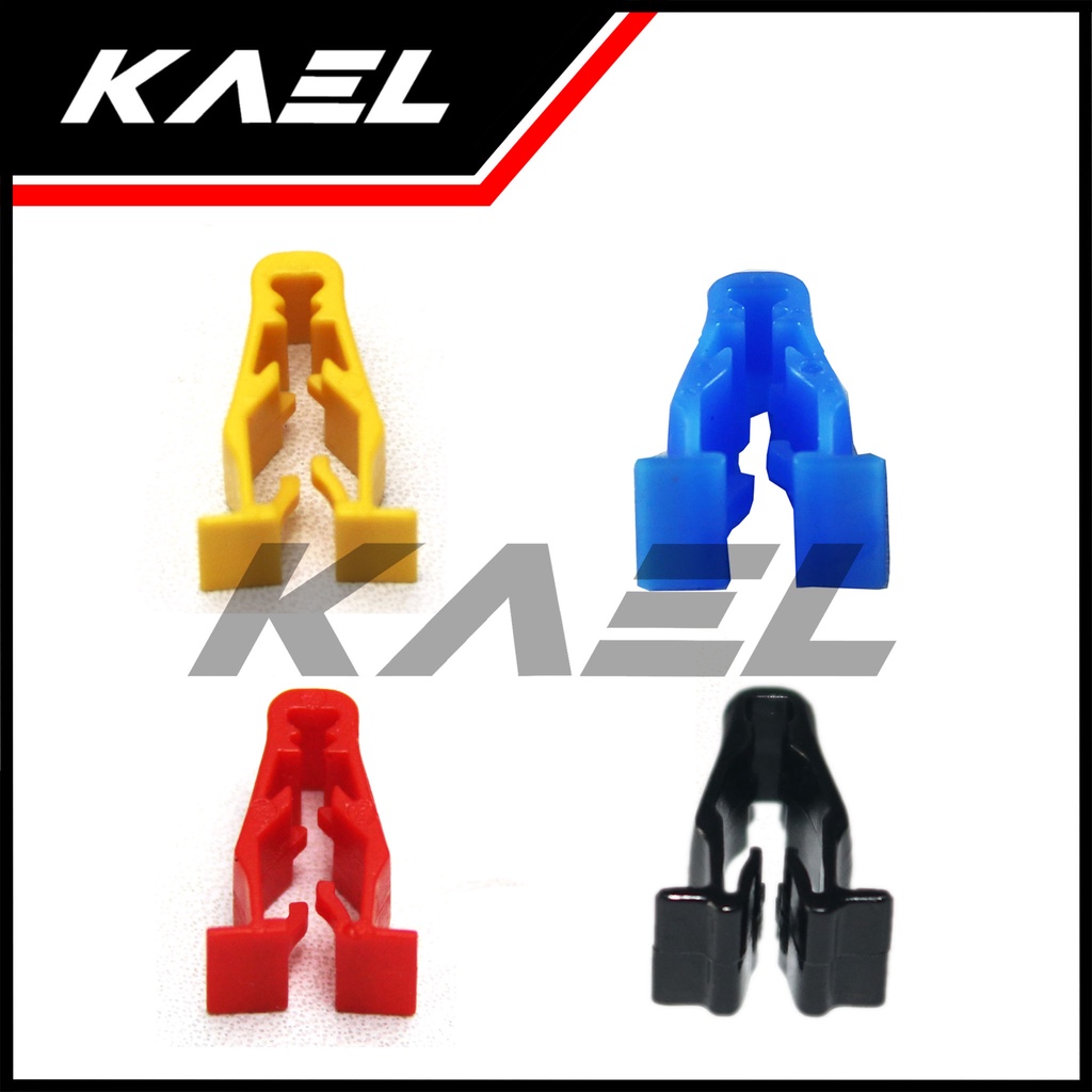 Klip Jepit Plastik Honda Vario &amp; Beat &amp; Supra &amp; PCX &amp; Revo &amp; Scoopy DLL Biru Merah Kuning Hitam Clip Rivet Snap Kancing Body Visor