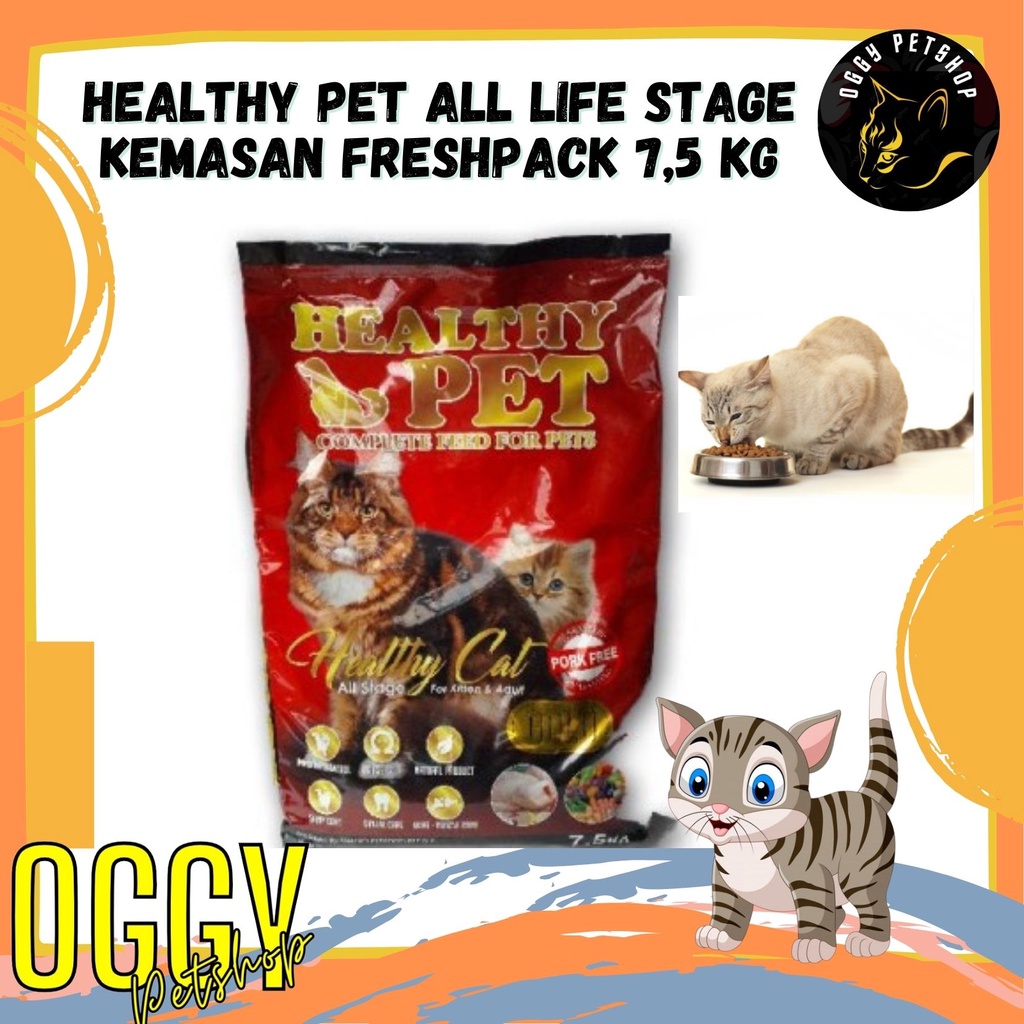 Makanan Kucing HEALTHY PET All Life Stage Kemasan Freshpack 7,5 Kg