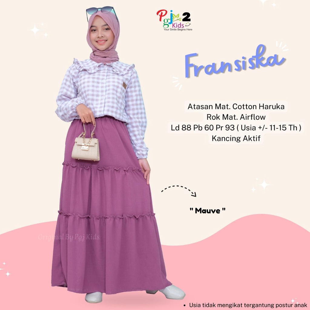 Setelan Anak Perempuan Setelan Rok Anak Muslim Perempuan Cewek Tanggung Setelan Rok Remaja Kotak Kot