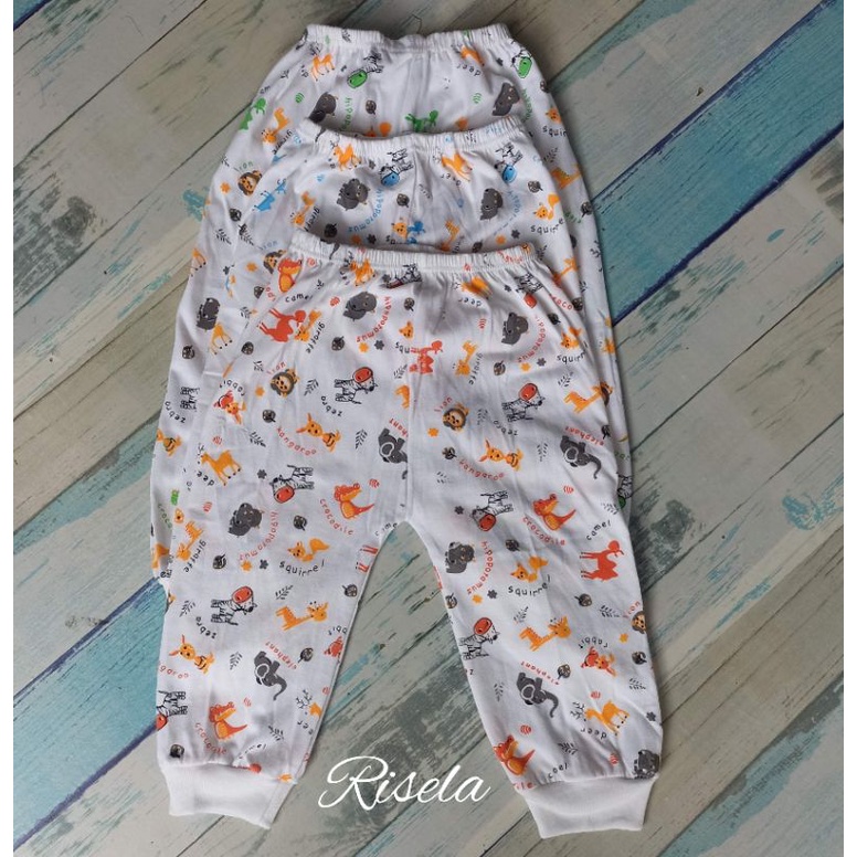 1 Pcs Celana motif Panjang Bayi buka kaki Size S M L