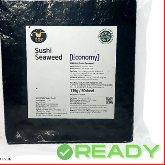 

➶ Manjun Yaki Nori Sushi Seaweed 125 gr 100% Korea Rumput Laut 50 Sheet HALAL ➻
