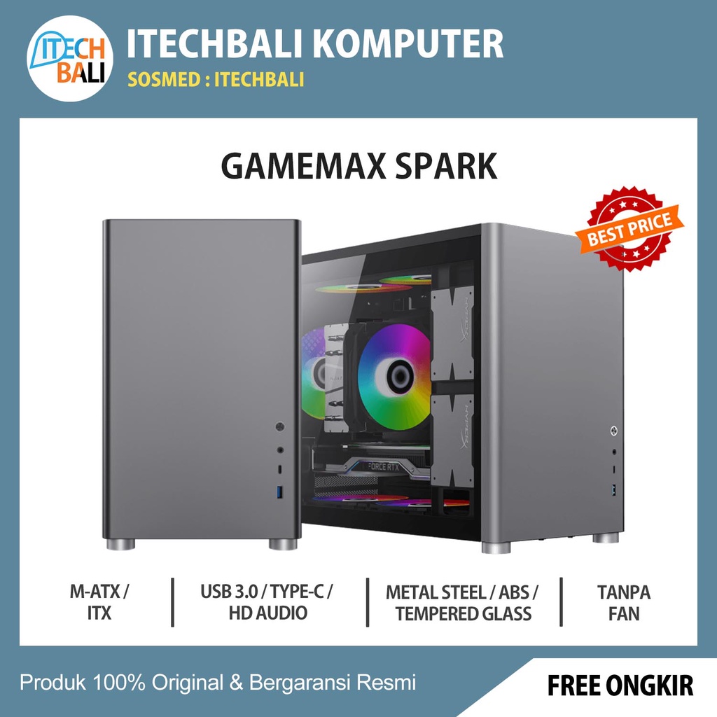 Casing PC GAMEMAX SPARK M-ATX | ITECHBALI