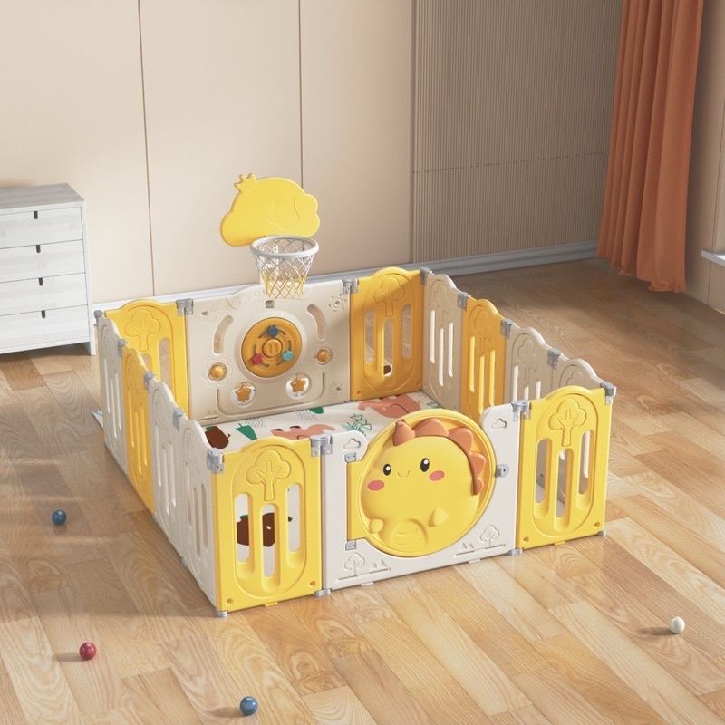 PAGAR MAINAN ANAK FREE RING BASKET DINO PLAYPEN pagar pengaman bayi / kids fence playground