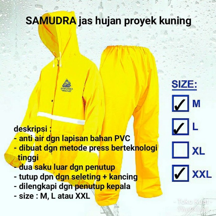 Jas Hujan setelan Samudra Gosave Mantel Jas Hujan baju dan celana
