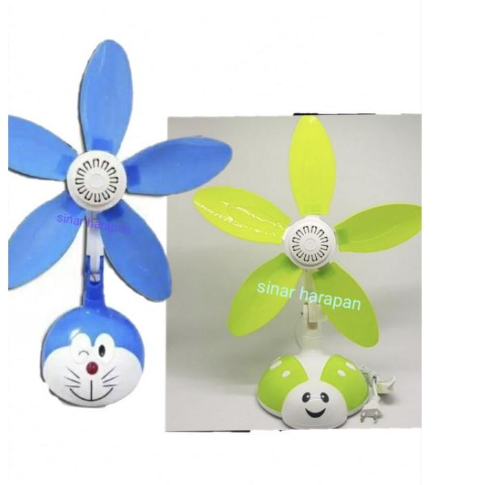 ❂ Minifan doraemon kyzuku  kipas angin baling2 duduk dan dinding 2in1 ➨