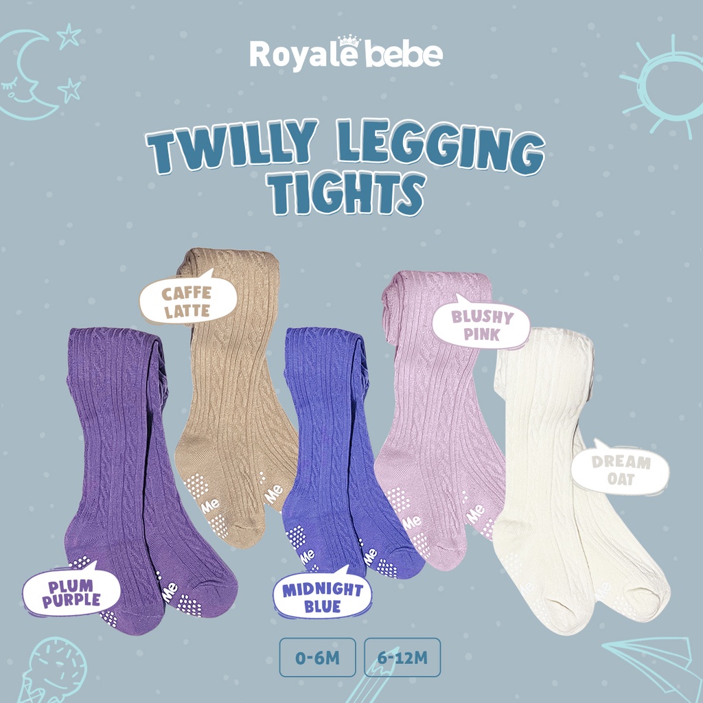 ROYALE BEBE TWILLY LEGGING TIGHTS LEGGING BAYI LEGGING KAOS KAKI PREMIUM ELGGING ANAK UNISEX 0 - 12 BULAN