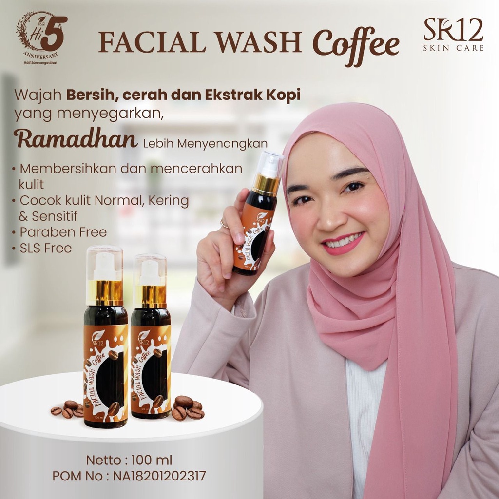 FACIAL WASH COFFEE SR12 TERBAIK.!! FRESH &amp; TIDAK KERING / SABUN KOPI PENCERAH WAJAH BERSTANDART BPOM