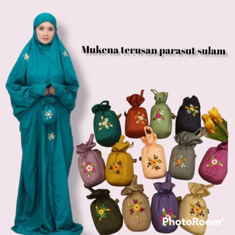 AUT.20Fe23υ ◦ (BISA COD)Mukena terusan parasut mukena parasit mukena traveling jumbo adem nyaman