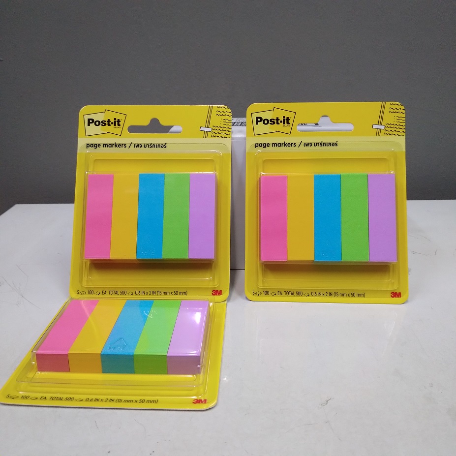 

Ay00! 3M Post It 670-5ASST Page Marker 15mm x 50mm BL TH/EN