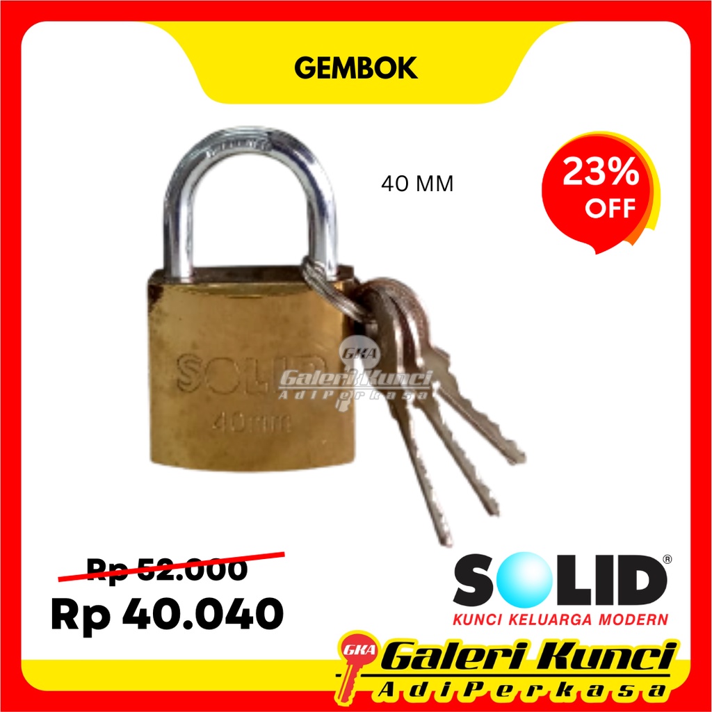 Gembok Solid Padlock SOLID 818 - 40MM GP Gembok Pagar