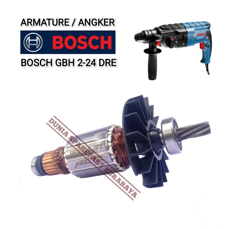Sparepart Armature Mesin Bor Rotary Hammer Drill BOSCH GBH 2-24 / Angker Dinamo Bor 3 Mode BOSCH GBH
