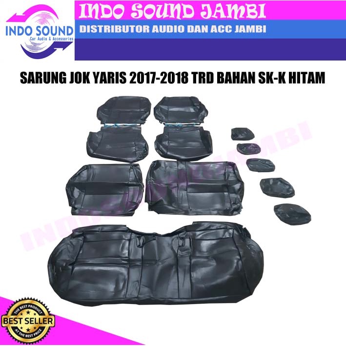 SARUNG JOK/SEAT COVER YARIS 2017-2018 TRD SK-K HITAM