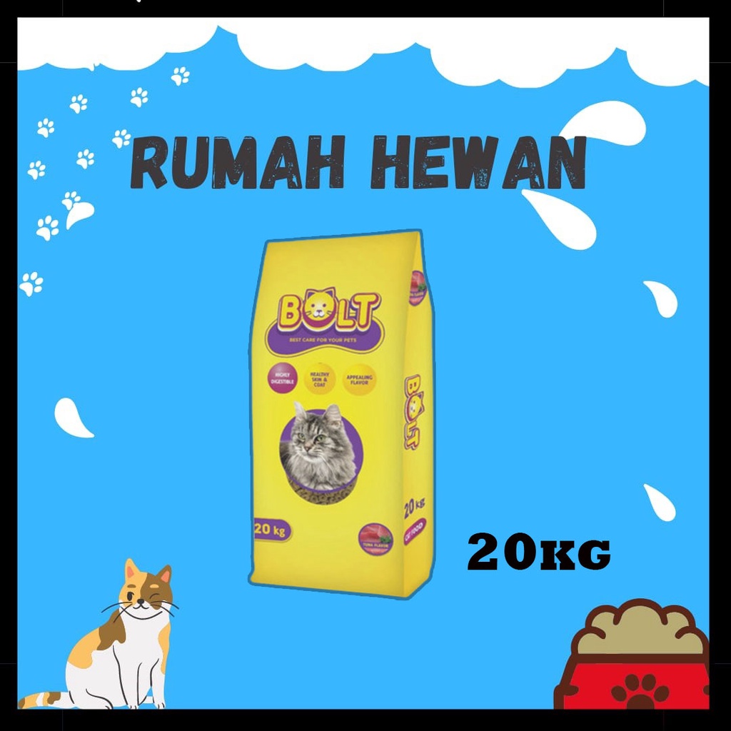 Bolt CAT 20KG Tuna &amp; Salmon Makanan Kucing / Khusus Gosend &amp; GRAB