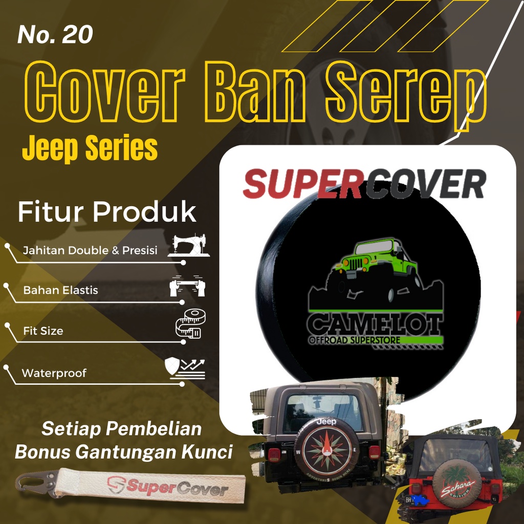 Sarung Ban Serep Jeep Cover Ban Serep Kulit Sintetis Jeep 20 Penutup Pelindung Selimut Ban Serep