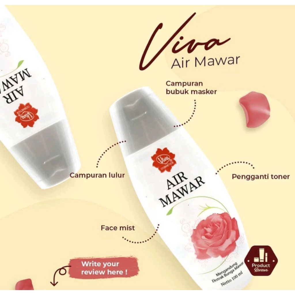 VIVA AIR MAWAR ROSE WATER - TONER AIR ROSE 200ML TONER WAJAH FACE MIST