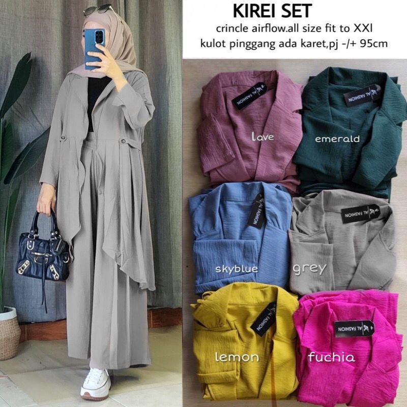 Fashion MUSLIM, baju wanita, baju stelan wanita, setelan, stelan, Baju stelan, fashion wanita, one set. Kirei Set