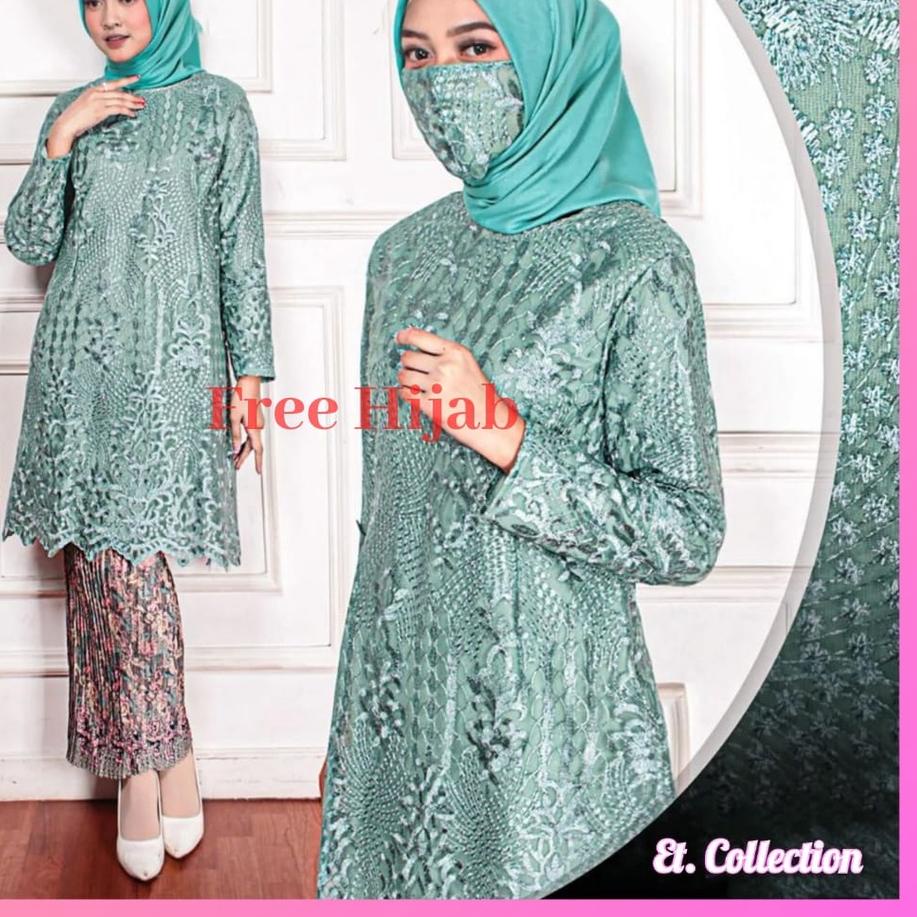 ✴ Tunik Brukat Jumbo - Kebaya Jumbo ld 140 - Dress Pesta Jumbo - Setelan Kebaya Modern ✺