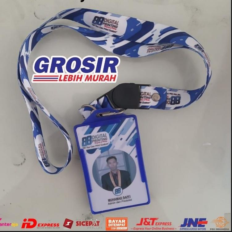 

[ART. 073678] Promo Cetak Lanyard Custom ID Card LENGKAP / Custom Lanyard ID Card + Frame