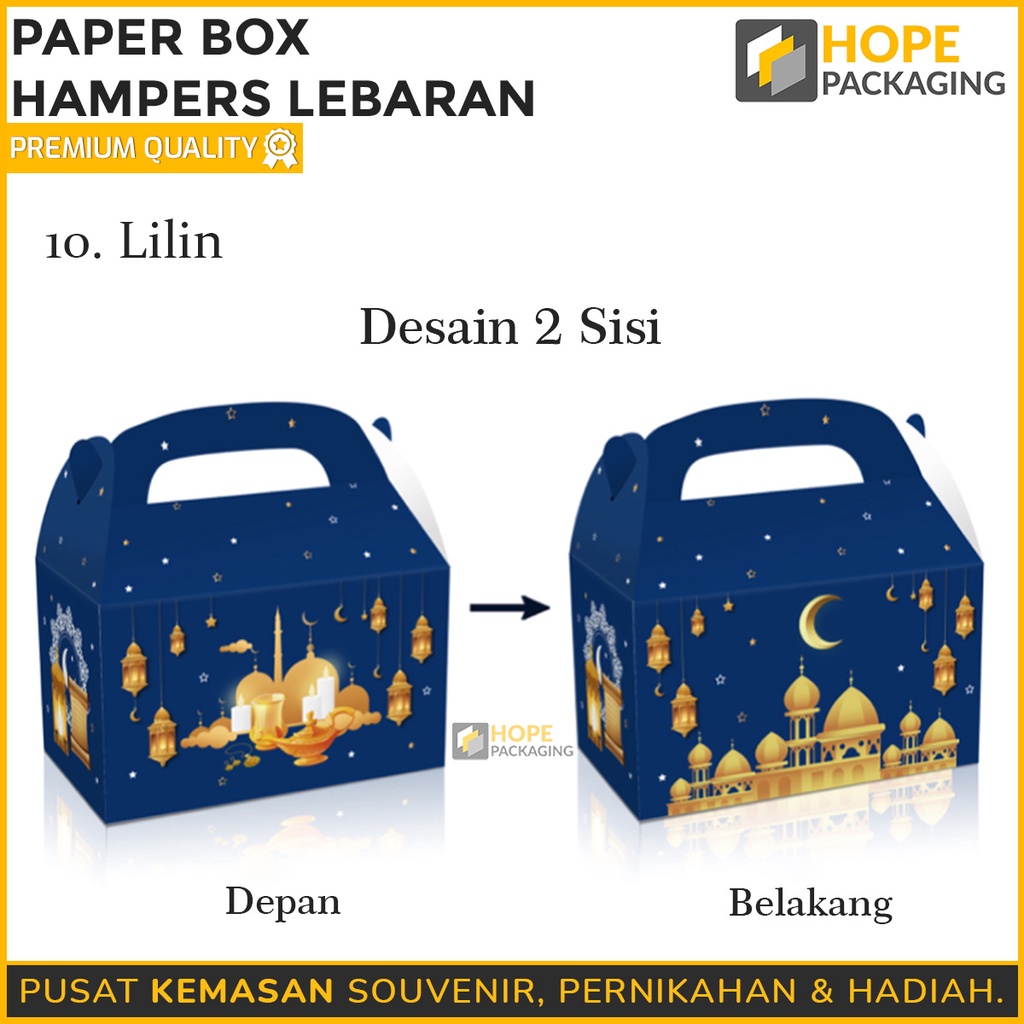 Paper Box Packaging Kotak Kue Lebaran muat 2 toples kotak 250gram Hampers Lebaran / Dus Kue Parcel Lebaran