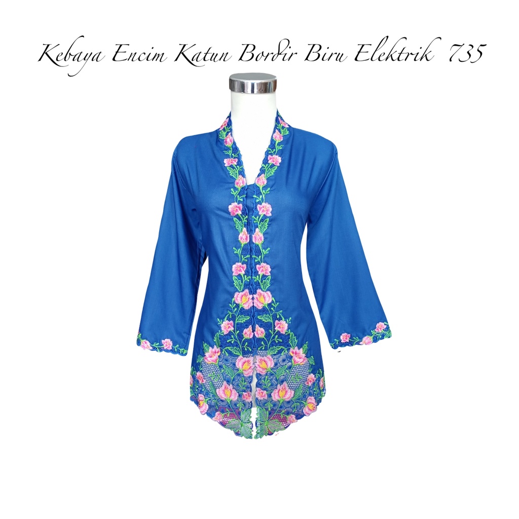 Kebaya Encim Katun 6 Warna Bordir 735 Tangan 7/8