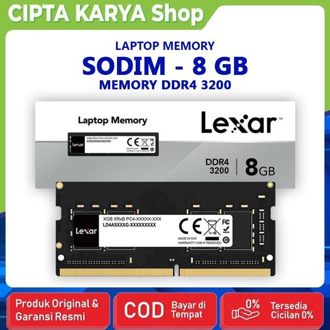 Memory Laptop RAM LEXAR DDR4 8GB PC3200 SODIMM - RAM Notebook DDR4 8GB