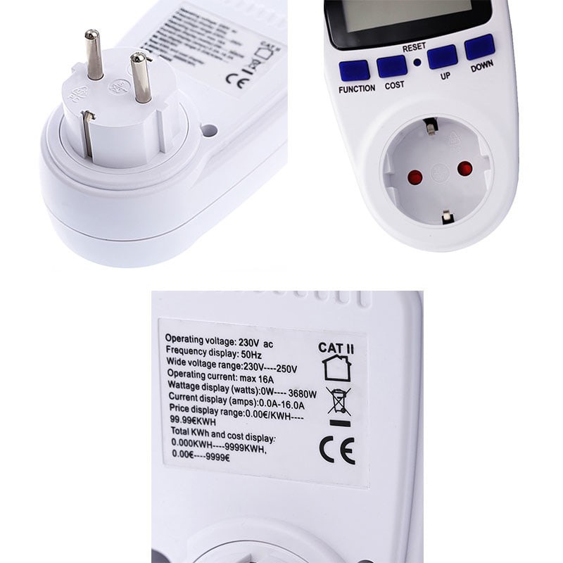 Wattmeter AC Power Meter 220V Digital Energy Meter