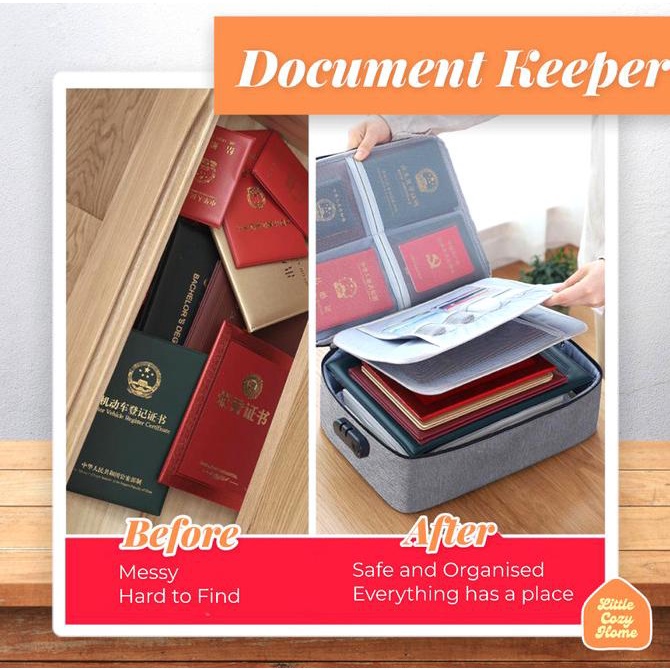 

Terbaru !!! Tas Penyimpanan Dokumen Bergembok Tiga Susun / Document Keeper