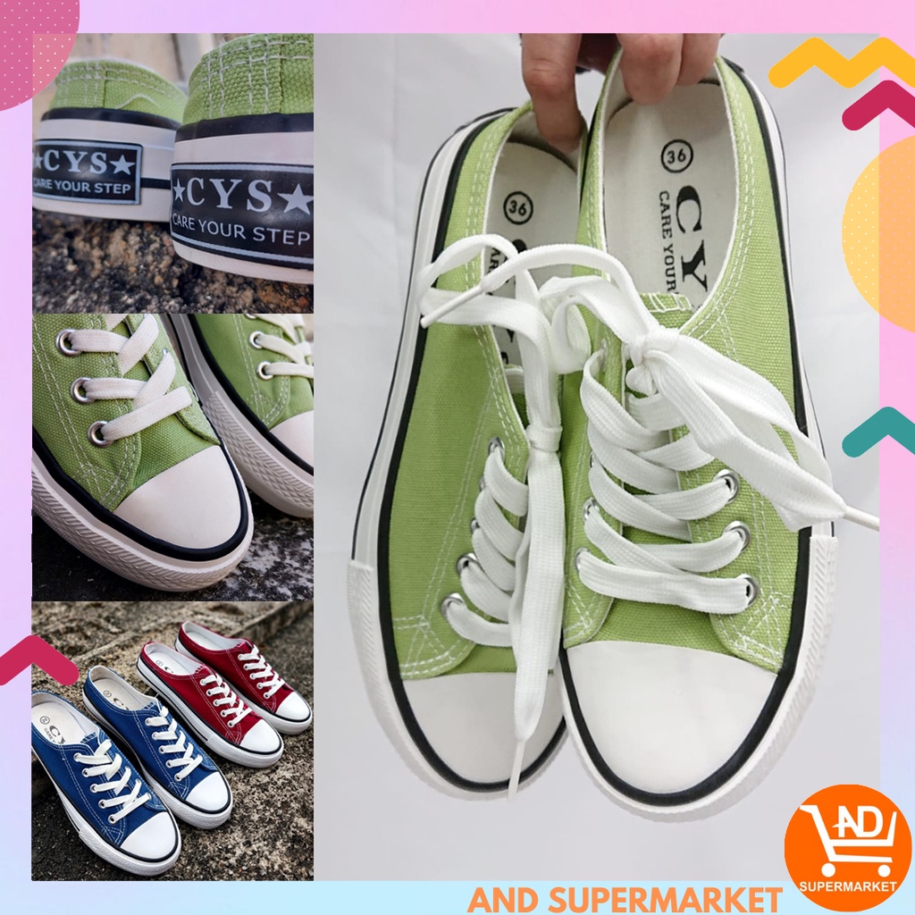 AND / COD / SEPATU FASHION WANITA SEPATU TANPA TUTUP BELAKANG SEPATU SNEAKERS BERTALI IMPORT SPT-01