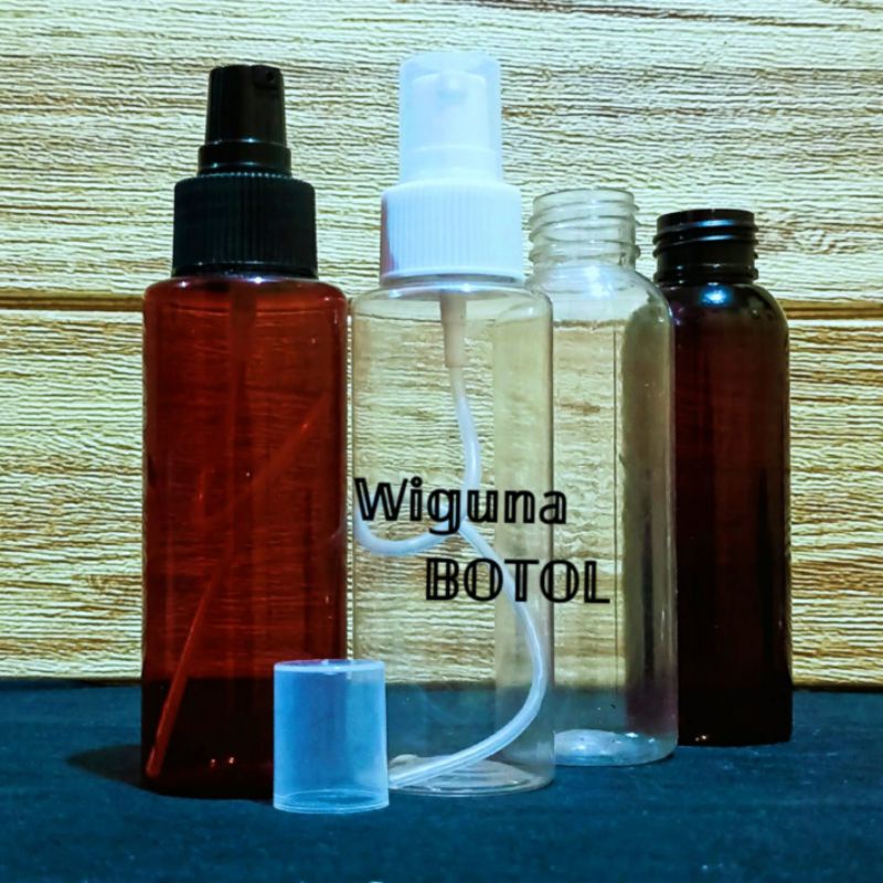 Botol Treatment Pump 100ml / Botol PET 100ml Tutup Pump Treatment Halpcap