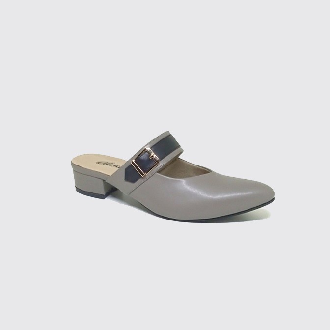 ROSLYN X ZAGIB | Sandal Wanita Bustong Grey Big Size / Heels Mules Ukuran Besar Jumbo 41-45