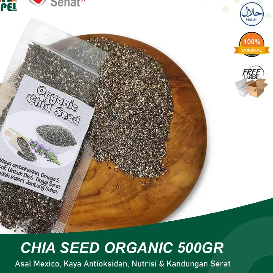 

☻ Black Chia Seed Organic 500gr dari Mexico Kaya Omega 3, Antioksidan, Lebih Kaya Dari Almond Salmon ☀