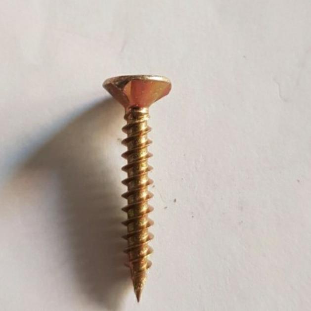 skrup Sekrup GRC kuning 1 inch / baut Screw Kuningan 1" 6x1 per dus