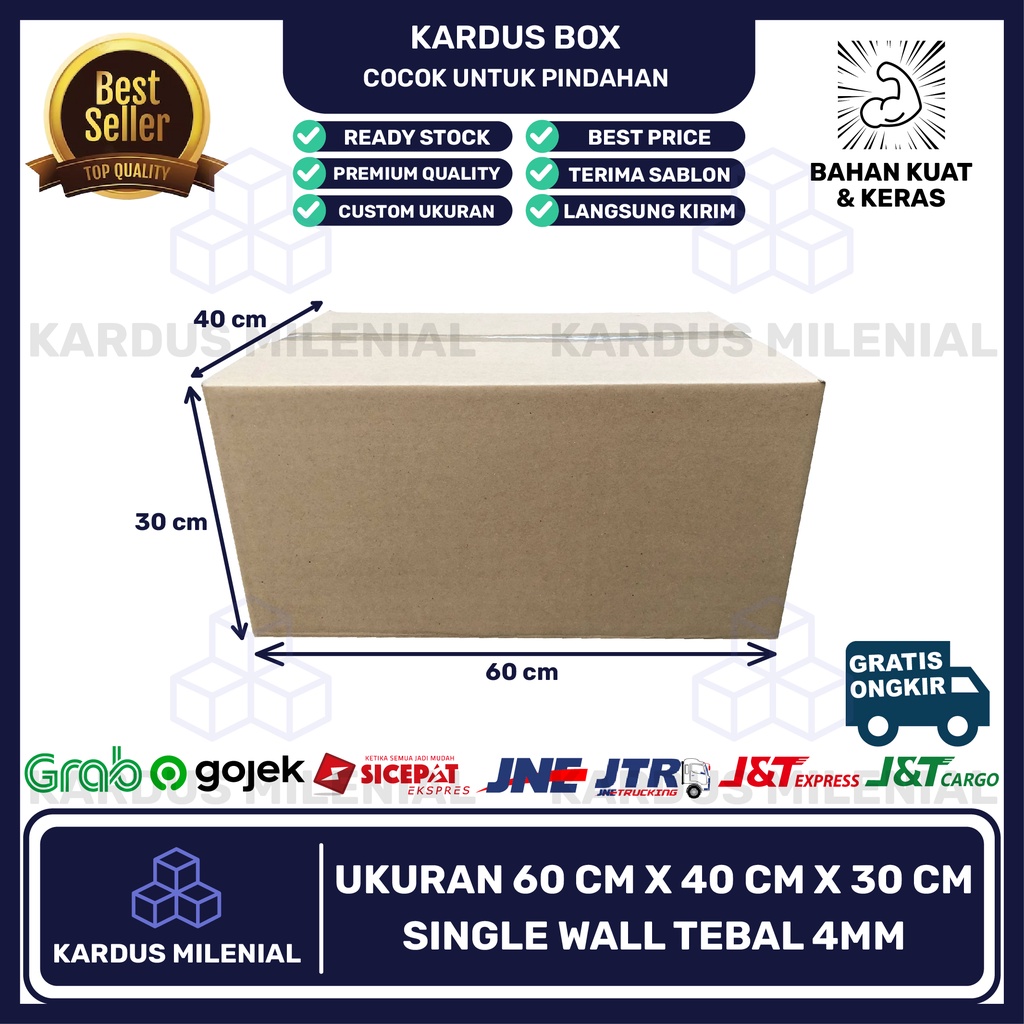 

KARDUS BESAR PACKING 60x40x30 COCOK UNTUK PINDAHAN RUMAH/KANTOR